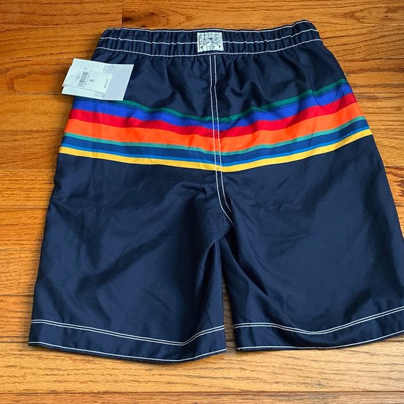 Gap ❤️ Kid's Boy's Navy Rainbow Drawstrings Shorts Size Medium (NWT) - Picture 6 of 6